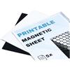 ITALFIT MAGNETI S.R.L. ITALFIT MAGNETI Carta Magnetica A4 Stampabile - 5 Fogli 210x297mm, Spessore 0,3mm - Fogli Magnetici per Stampante Inkjet, Ideali per Etichette, Frigo e Decorazioni