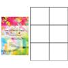 EVG Evergreen Goods - Carta autoadesiva pretagliata, formato A4, stampabile a getto d'inchiostro e laser, con retro adesivo resistente, multiuso, 2 x 3, 6 per formato A4: 180 etichette in totale, 30 fogli