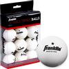 Franklin Sports Palline da Ping Pong, Misura Ufficiale + Peso, Bianche, 40 mm, Palline da Ping Pong Professionali Una Stella, Palle durevoli ad Alte Prestazioni, Bianche, Confezione da 12