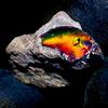 OPAL EMPIRE Fire Opal Pietra Gemma Naturale Nero Opale Grezzo Etiopia 3,50 Ct 14x9 mm