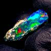 OPAL EMPIRE Gemma Opale Nero Etiope Naturale Fire Opal Grezzo 2.5 Ct 16x7 mm