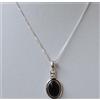 Meraviglioso Pendente In Argento Sterling 925 Con Gemma Di Onice Nero S-24