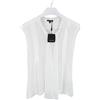 Massimo Dutti Camicetta Donna Medio senza Maniche Auto Cravatta Pieghe Dettagli