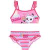 Gabby's Dollhouse Bikini da Spiaggia per Bambina, Costume da Bagno Due Pezzi con Volant e Dettagli Glitter, Just Chillin' Pandy Paws (IT, età, 4 Anni, Regular, Rosa)