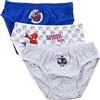 Marvel Spider-Man Slip Intimo per Bambini, Multicolore, Pacco da 3, Tema Supereroe (IT, età, 6 Anni, 8 Anni)