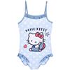 Hello Kitty Costume Intero per Bambine, Pois, Spalline Sottili, Rouches Glitterate, Poliestere ed Elastan (IT, età, 3 Anni, Regular, Blu)