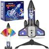 Teoryieer Lanciarazzi per bambini con paracadute, adatto per bambini di 7, 8, 9 e 10 anni. Grigio (Rocket Black)