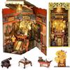 MiniCity Book Nook Kit, kit fai da te in miniatura per casa delle bambole Booknook, puzzle in legno 3D, decorazione per ragazzi e adulti (The Emperor's Study)
