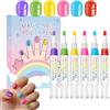 Generico Pennarelli Unghie per Bambini | 6 Colori Pennarelli Disegno Impermeabili Asciugatura Rapida Rimovibili a Strappo - per Unghie Bambini - Per Bambina, Manicure delle Dita, Compleanno, e Natal