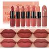 Katiluxiya 6Pcs Red Velvet Matte Lipstick Set, High Pigmented Long-Lasting Waterproof Lip Stick Lip,Moisturizing balms, Sheer tint, Shine & Glowy Finish,Stain Makeup Gift Sets. (03, Color)