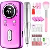 CozyZen Trapano per unghie senza fili professionale: kit di lime elettriche ricaricabili da 45000 giri/min, portatile e a basso rumore, per unghie acriliche, gel, manicure e pedicure, salone e uso