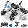 Yigowyigo Robot Cane Telecomandato Trasformabile 8 Ruote, Auto Stunt 360° con Luci LED e Musica, Veicolo Fuoristrada Supera Ostacoli Arrampicata, Doppia Batteria Giocattolo per Bambini 4-12 Anni