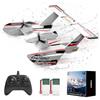 DEERC Aereo RC per acqua terra e aria, aereo anfibio a tre tibi, 3CH radiocomandato con 2 batterie, 2,4 GHz, vela RTF per ragazze