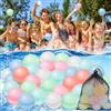 KKSTOTO Gavettoni Riutilizzabili, 30 Pezzi Palloncini Acqua Autosigillanti in Silicone, Palloncini d'acqua Riempimento Rapido Bombe d'acqua per Giochi d'acqua & Feste Estive All'aperto