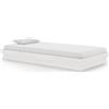 vidaXL Letto in legno massiccio bianco 100x200 cm