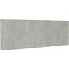 vidaXL Testiera grigio cemento 240x1,5x80 cm Materiale ligneo