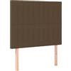 vidaXL Testiere 2 pz. Tessuto marrone scuro 80x5x78/88 cm