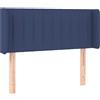 vidaXL Testiera con orecchie in tessuto blu 83x16x78/88 cm