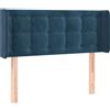 vidaXL Testiera con orecchie blu scuro 83x16x78/88 cm in velluto