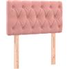 vidaXL Testiera Rosa 80x7x78/88 cm Velluto