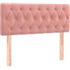vidaXL Testiera Rosa 100x7x78/88 cm Velluto