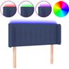 vidaXL Testata LED blu 103x16x78/88 cm in tessuto