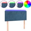 vidaXL Testiera LED blu scuro 90x5x78/88 cm velluto