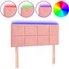 vidaXL Testiera LED Rosa 90x5x78/88 cm Velluto