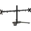 vidaXL Supporto da tavolo per 2 monitor in acciaio nero VESA 75/100 mm