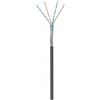 DSIT Cavo di rete CAT6 per esterni, S/FTP, AWG 26/7 (flessibile), 305 metri, nero, CCA (DC-OUT-SFTP6CCA-305)