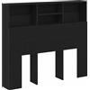 vidaXL Mobile con testiera in rovere nero 120 x 19 x 103,5 cm