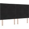 vidaXL Testiera nera 180 cm Velluto