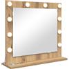 vidaXL Specchio per vanità bianco 60 x 55 x 18 cm in vetro e legno impiallacciato