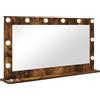 vidaXL Specchio per lavabo in rovere fumé 100 x 55 x 18 cm