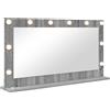 vidaXL Specchio per lavabo Rettangolare Grigio Sonoma 100 x 55 x 18 cm