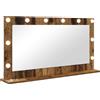 vidaXL Specchio rettangolare per lavabo in legno di recupero 100 x 55 x 18 cm
