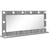 vidaXL Specchio per lavabo Rettangolare Grigio Sonoma 100 x 45 x 18 cm