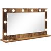 vidaXL Specchio per lavabo rettangolare in legno recuperato 80 x 45 x 18 cm