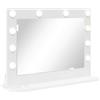 vidaXL Specchio per vanità bianco 60 x 45 x 18 cm in vetro e legno impiallacciato