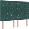 vidaXL Testiera verde scuro 144 cm velluto