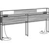 vidaXL Testiera con contenitore, grigio, finitura in legno Sonoma