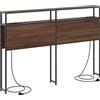 vidaXL Testiera letto con contenitore, colore marrone, effetto legno di quercia, realizzata in materiale composito