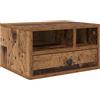 vidaXL Supporto per stampante in legno recuperato 40 x 32 x 24 cm Materiale a base di legno