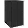 vidaXL Contenitore per rifiuti nero 65 x 80 x 115 cm in polietilene