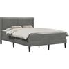 vidaXL Struttura letto con materasso grigio scuro 140 x 200 cm in velluto