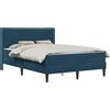 vidaXL Letto con materasso e testiera blu 140 x 200 cm in velluto