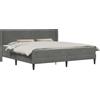 vidaXL Struttura letto con materasso grigio scuro 180 x 200 cm in velluto