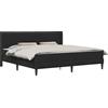 vidaXL Letto con materasso e testiera, nero, 180 x 200 cm, velluto