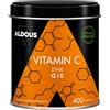 Aldous Bio Vitamina C 1000 mg + 20 mg di Zinco + 40 mg di Q10 per Dose Giornaliera - 400 Compresse per 200 Giorni - Vitamine contro Stanchezza e Affaticamento