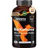 Sevens Nutrition Capsule di Curcuma ad Alto Dosaggio - Curcuma con Pepe Nero e Zenzero - 365 Capsule - Complesso di Curcumina - Senza Additivi Indesiderati